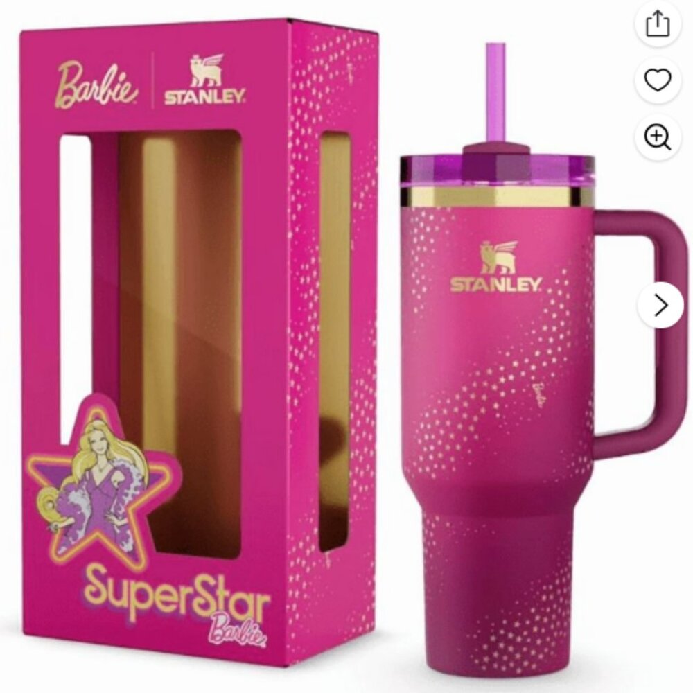 NIB Stanley x Barbie 70s Superstar Quencher H2.0 FlowState Tumbler 40 oz
